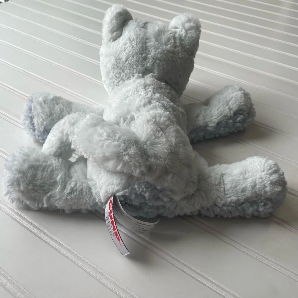 Gund Cozys Cat 11” Plush White Kitten Kitty Floppy Soft Lovey Doll 6058951 Blue